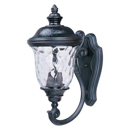 Maxim Two Light Oriental Bronze Water Glass Glass Wall Lantern 3423WGOB